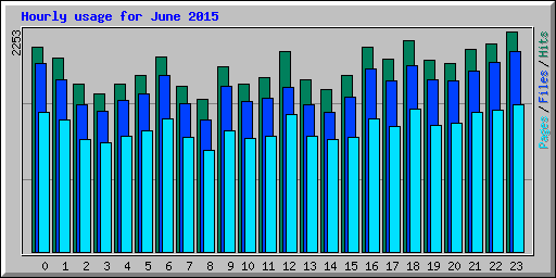 Hourly usage for June 2015